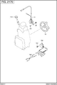 Engine Assembly Diagram and Parts List for RGS17009020 R1100 Subaru Generator