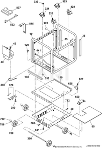 2300 Base Frame Diagram and Parts List for RAS43023770  Subaru Generator