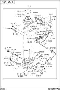 Fuel Lubricant Group Diagram and Parts List for EH722DS7021 EH722 Subaru Engine