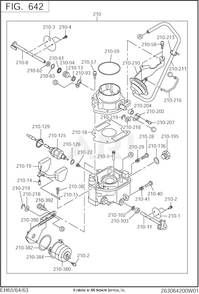 642 Fuel And Lubrication Diagram and Parts List for EH650DB5440  Subaru Engine