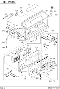 Control Diagram and Parts List for RAS43016511 RG4300iSE Subaru Generator