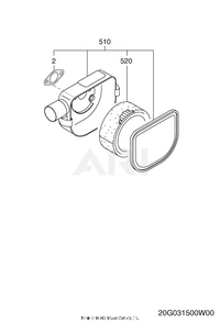 315 Intake And Exhaust Diagram and Parts List for EH092F45014  Subaru Engine
