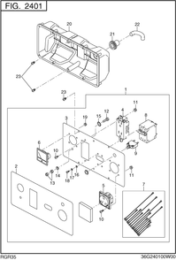 Control Box Diagram and Parts List for RGR35052000 SGX3500 Subaru Generator