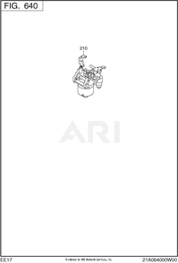 640 Fuel And Lubricant Diagram and Parts List for EE170DST010  Subaru Engine