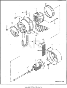 2200 Generator Diagram and Parts List for RD330017640  Subaru Generator
