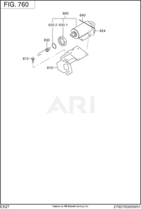 760 Electric Device Diagram and Parts List for EX270D20302  Subaru Engine