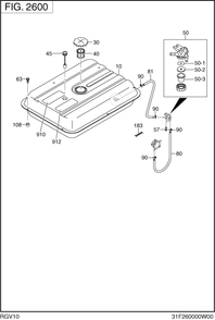 Part Location Diagram of 085-10607-40 Subaru Rubber Pipe