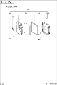 Intake Exhaust Diagram and Parts List for EX300DM2010 EX300 Subaru Engine