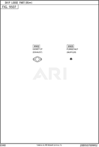 950 Accessory Diagram and Parts List for EX400DE5220  Subaru Engine