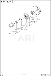 Part Location Diagram of 226-50113-08 Subaru Starter Rope