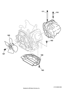 2110 Engine Diagram and Parts List for RAS43023600  Subaru Generator