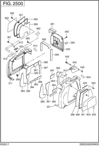 Cover Group Diagram and Parts List for RGS17009020 R1100 Subaru Generator