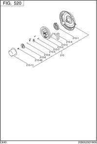 Part Location Diagram of 20B-50146-H8 Subaru Pulley Comp