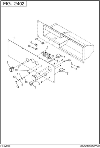 Control Box Diagram and Parts List for RGM30016000 RGX3000 Subaru Generator