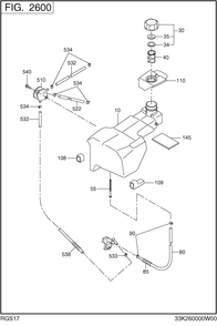 Fuel Tank Group Diagram and Parts List for RGS17009020 R1100 Subaru Generator