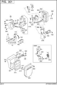 Intake Exhaust Diagram and Parts List for EX170D20496 EX170 Subaru Engine