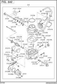 Fuel Lubricant Group Diagram and Parts List for EH722DS7010 EH722 Subaru Engine