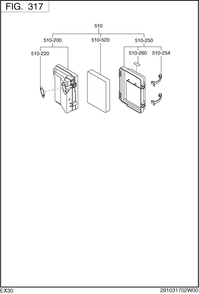 Intake Exhaust Diagram and Parts List for EX300DS2070 EX300 Subaru Engine