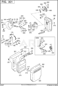 301 Intake And Exhaust Diagram and Parts List for EX270D20302  Subaru Engine
