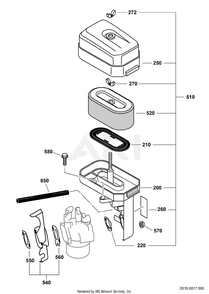 315 Air Cleaner Diagram and Parts List for EX270D10230  Subaru Engine