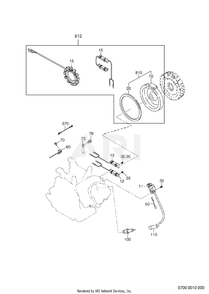 700 Electric Device Diagram and Parts List for EX400DSM240  Subaru Engine