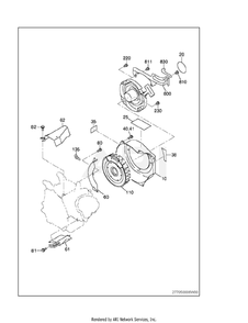 500 Cooling And Starting Diagram and Parts List for EX170DT0110  Subaru Engine