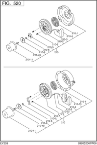 Cooling Starthig Diagram and Parts List for EY203DC0760 EY203 Subaru Engine