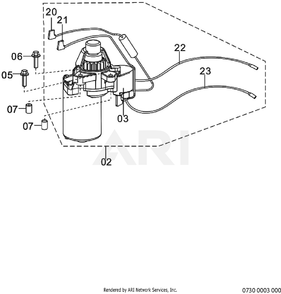 730 Starter Motor Diagram and Parts List for EA190VS5040  Subaru Engine