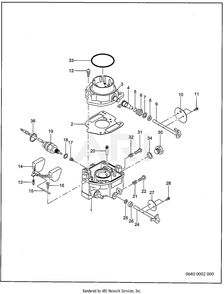 640 Carburetor Diagram and Parts List for RGV10K77010  Subaru Generator