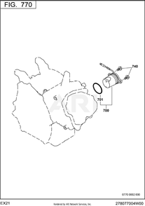 770 Oil Sensor Diagram and Parts List for RAS32023545  Subaru Generator