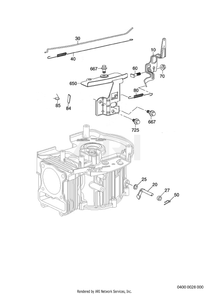 400 Governor Diagram and Parts List for EA190VS5050  Subaru Engine