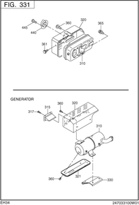Intake Exhaust Diagram and Parts List for EH340B13091 EH340 Subaru Engine
