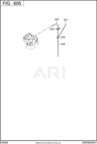 605 Fuel And Lubricant Diagram and Parts List for RGS17023080  Subaru Generator