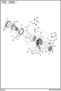 Generator Diagram and Parts List for RGN51026000 RGN5100 Subaru Generator