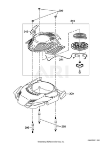 500 Recoil Starter Diagram and Parts List for EA175V50110  Subaru Engine