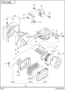 Page F Diagram and Parts List for DY232BB1100  Subaru Engine