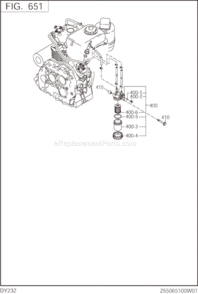 Page N Diagram and Parts List for DY232BS7000  Subaru Engine