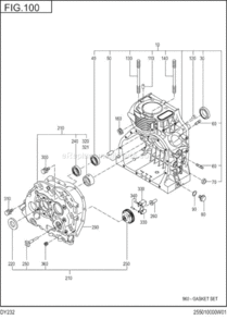 Part Location Diagram of 243-10101-71 Subaru Crankcase Cp