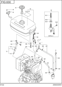 Page J Diagram and Parts List for DY232DD1060  Subaru Engine