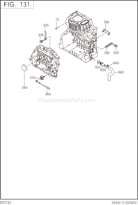 Page C Diagram and Parts List for DY232DD1070  Subaru Engine