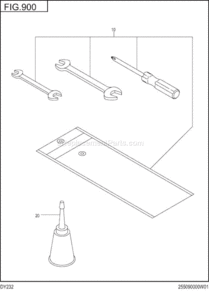 Accessories Label Diagram and Parts List for DY232DD1120  Subaru Engine