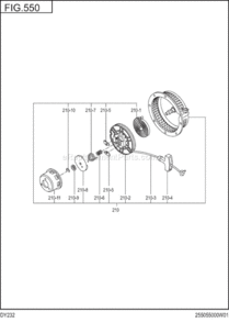 Page H Diagram and Parts List for DY232DD1120  Subaru Engine