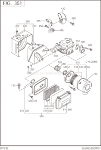 Page G Diagram and Parts List for DY232DD4080  Subaru Engine