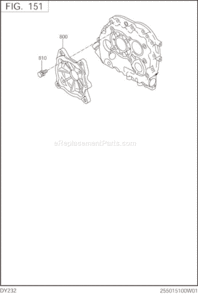 Page C Diagram and Parts List for DY232DD5010  Subaru Engine