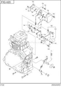 Page G Diagram and Parts List for DY232DD5460  Subaru Engine