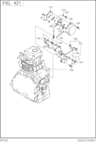 Page G Diagram and Parts List for DY232DD5530  Subaru Engine