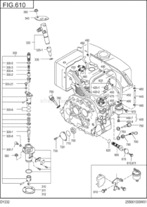 Page J Diagram and Parts List for DY232DS0000  Subaru Engine
