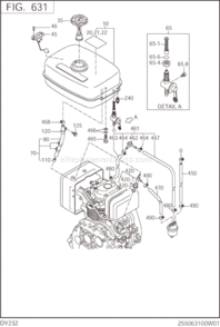 Page L Diagram and Parts List for DY232DS1060  Subaru Engine