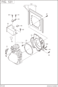 Cooling,Starting Diagram and Parts List for DY232DS283S  Subaru Engine