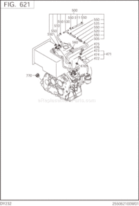 Page L Diagram and Parts List for DY232DS283S  Subaru Engine